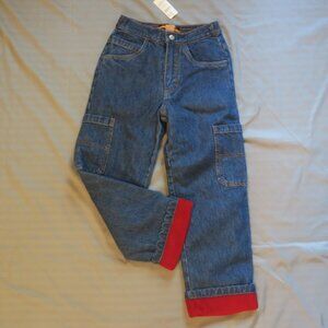 The Children's Place Unisex Insulated Red Fleece Lined Jeans, Size 6  NWT